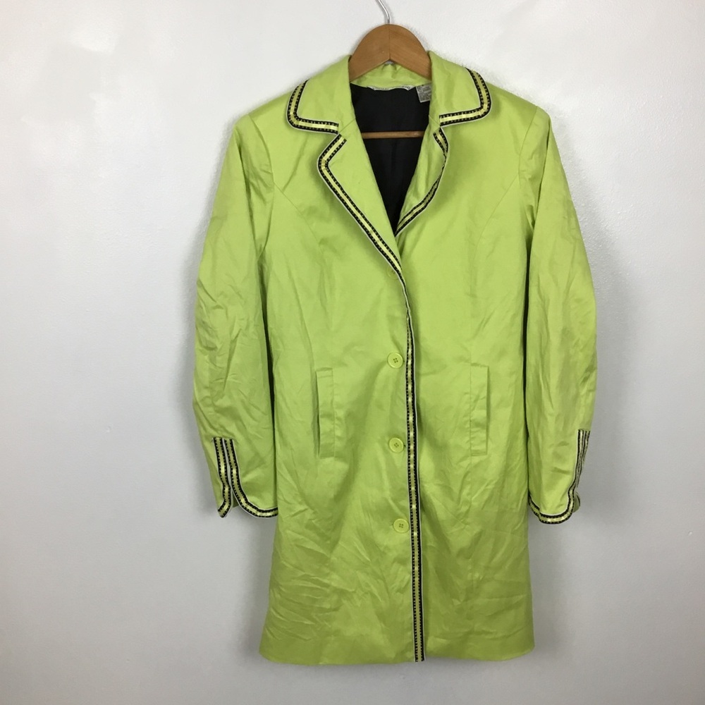 Nikki Valenti Lime Green Trench size 8